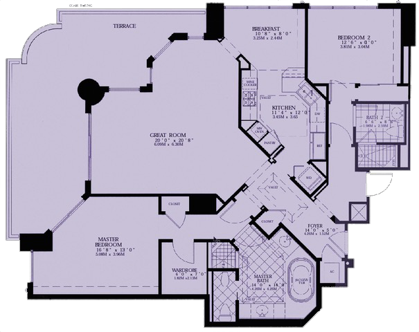Floor Plan 'A' at Turnberry Place