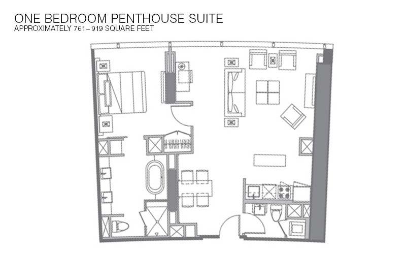 Floor Plan One Bedroom Suite
